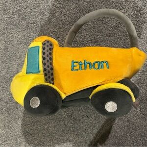 🚛 NWOT Personalized Yellow Plush Toy Truck “Ethan” – Soft & Cuddly 💛